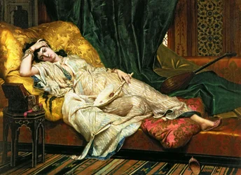 Odaliske mit Laute, 1876